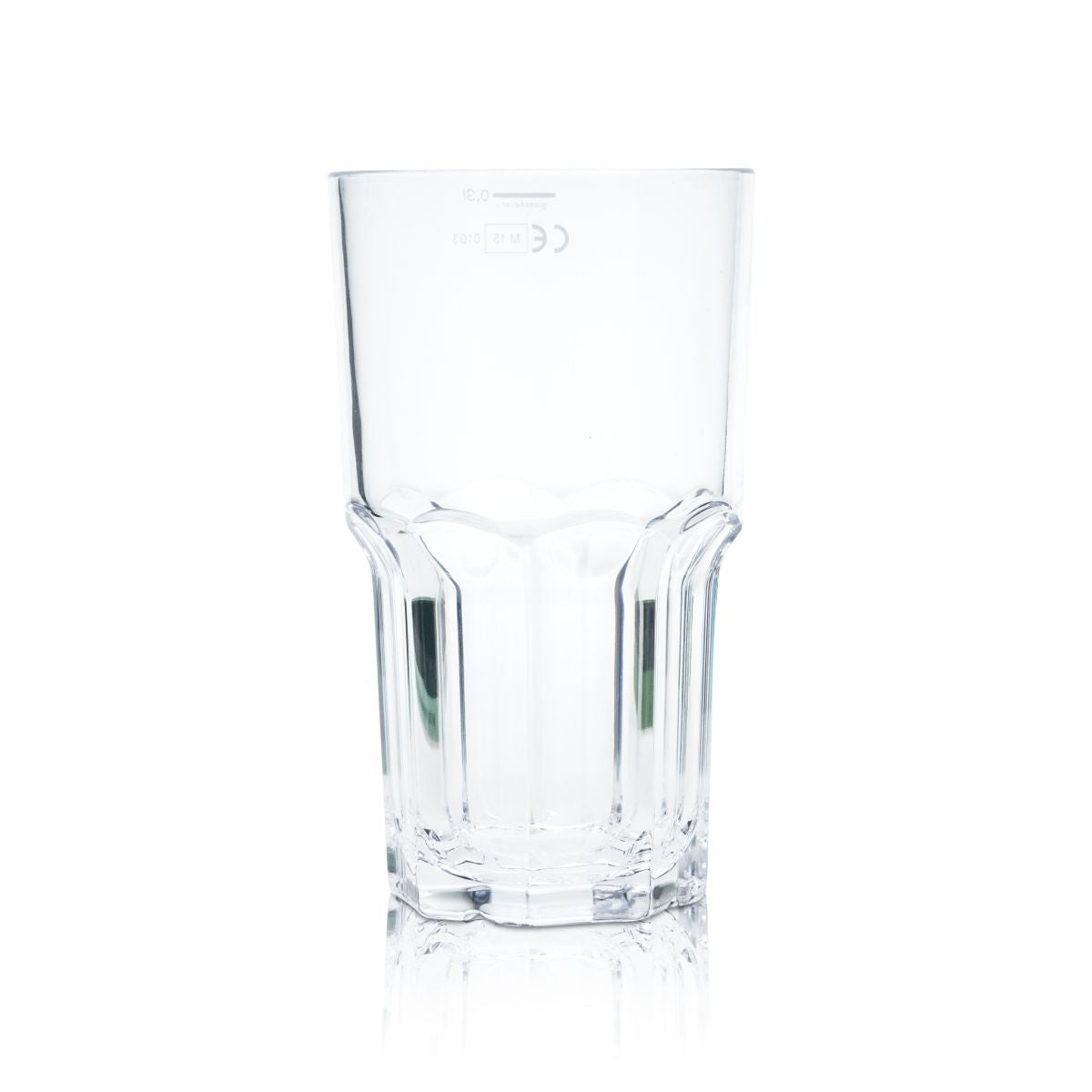 glass4ever Gobelet en verre 0,32l plastique réutilisable Verres incassables Granity
