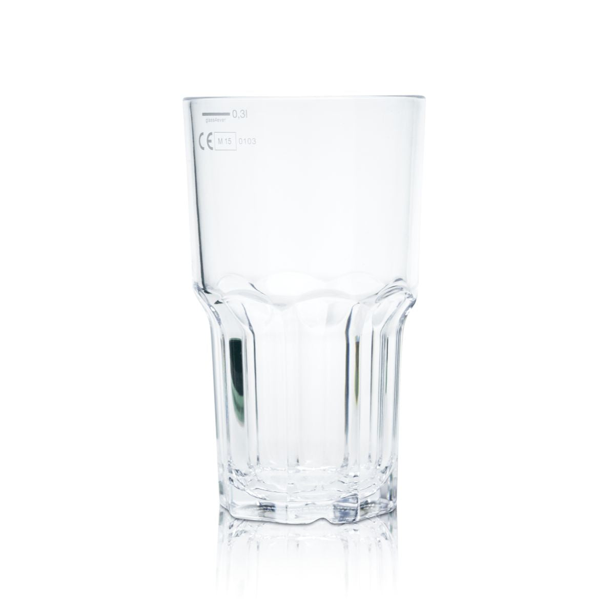 6x glass4ever Gobelet en verre 0,32 l Plastique Verres réutilisables Incassables Granity – Vue 3