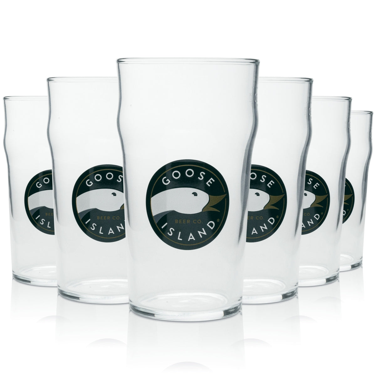 Lot de 6 verres à bière Goose Island, verre à pinte de 0,5 l, verre à bière artisanale Nonic IPA – Vue 2