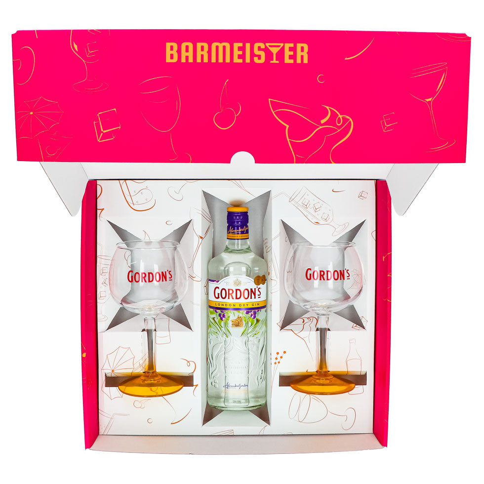 Coffret cadeau Gordon's Gin 0,7 l 37,5 % + verre ballon Copa I rose – Vue 3