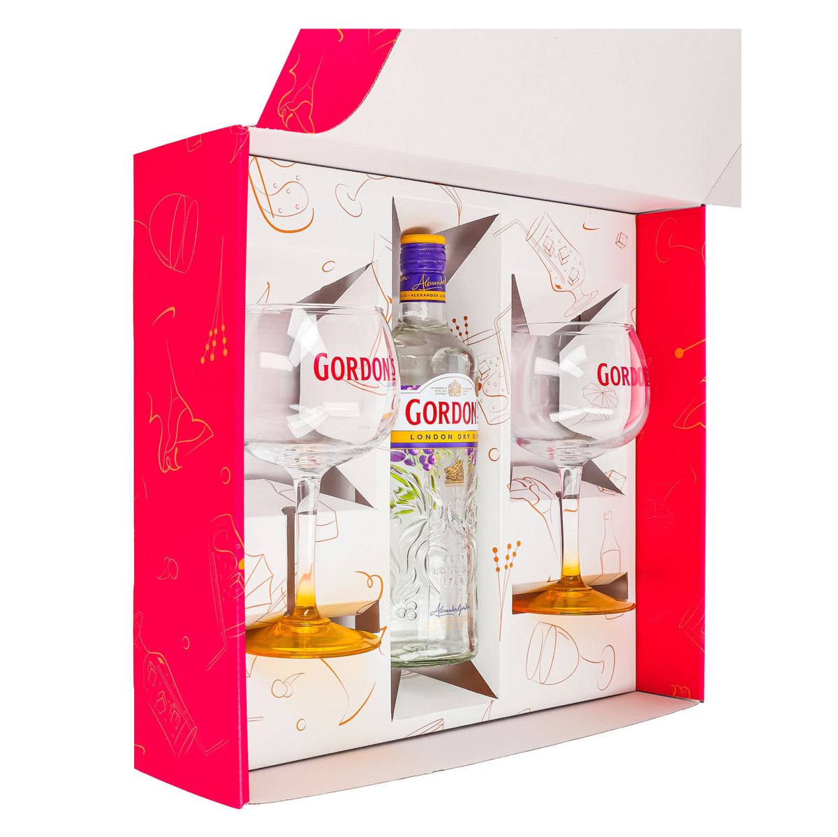 Coffret cadeau Gordon's Gin 0,7 l 37,5 % + verre ballon Copa I rose – Vue 5