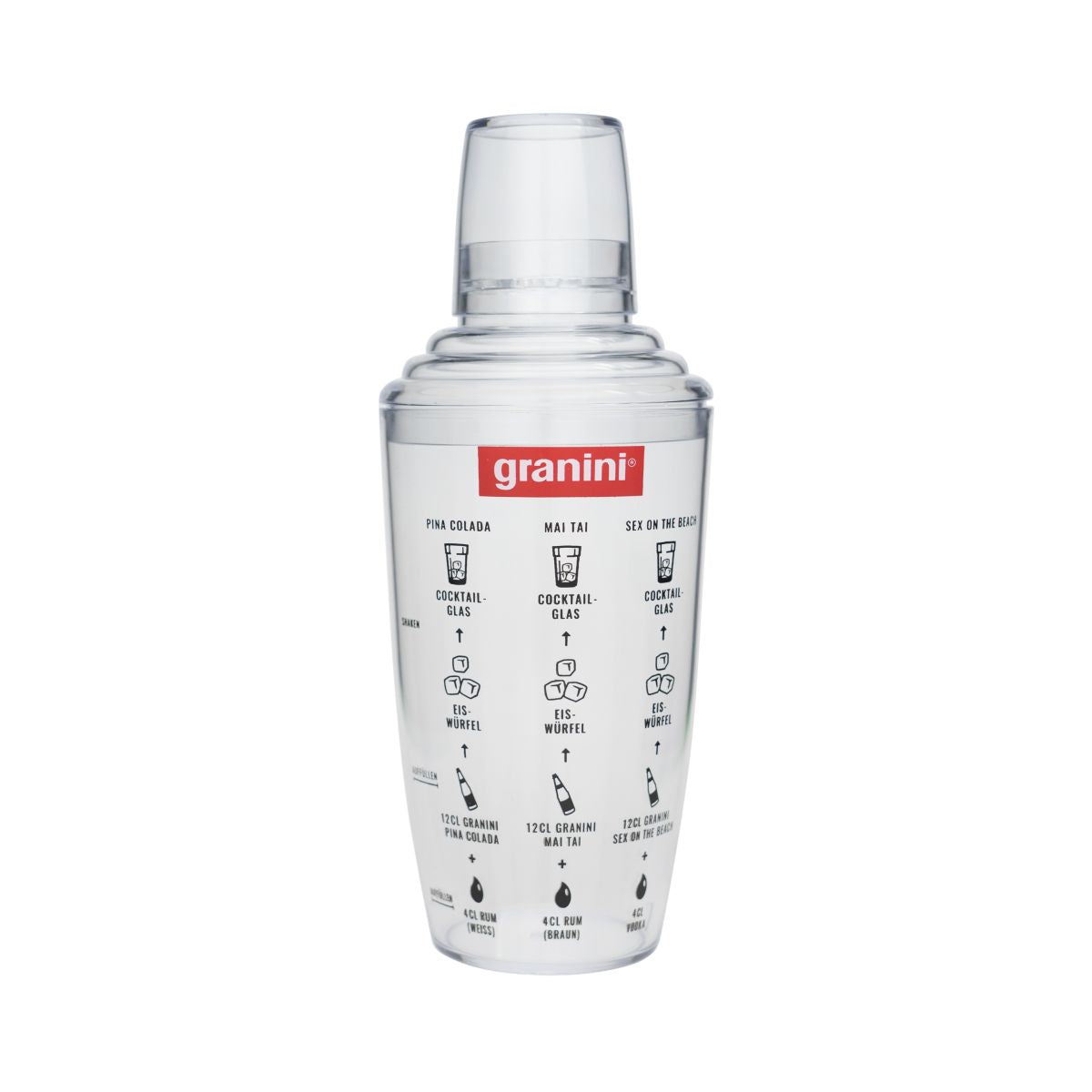 Granini Shaker avec doseur et recettes Verre à mélange Accessoires de bar Bar à domicile