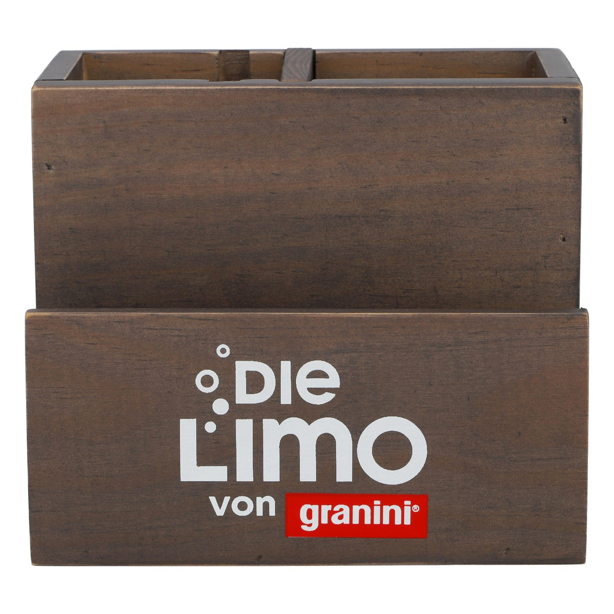 Présentoir de table Granini pour boissons non alcoolisées Porte-cartes Porte-couverts Aspect bois – Vue 2