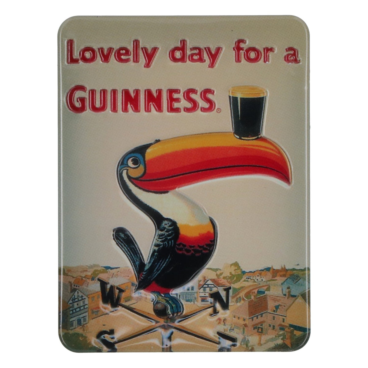 Aimant pour réfrigérateur Guinness Aimant de cuisine 6x8 cm Aimant 3D « Lovely Day for a Guinness »