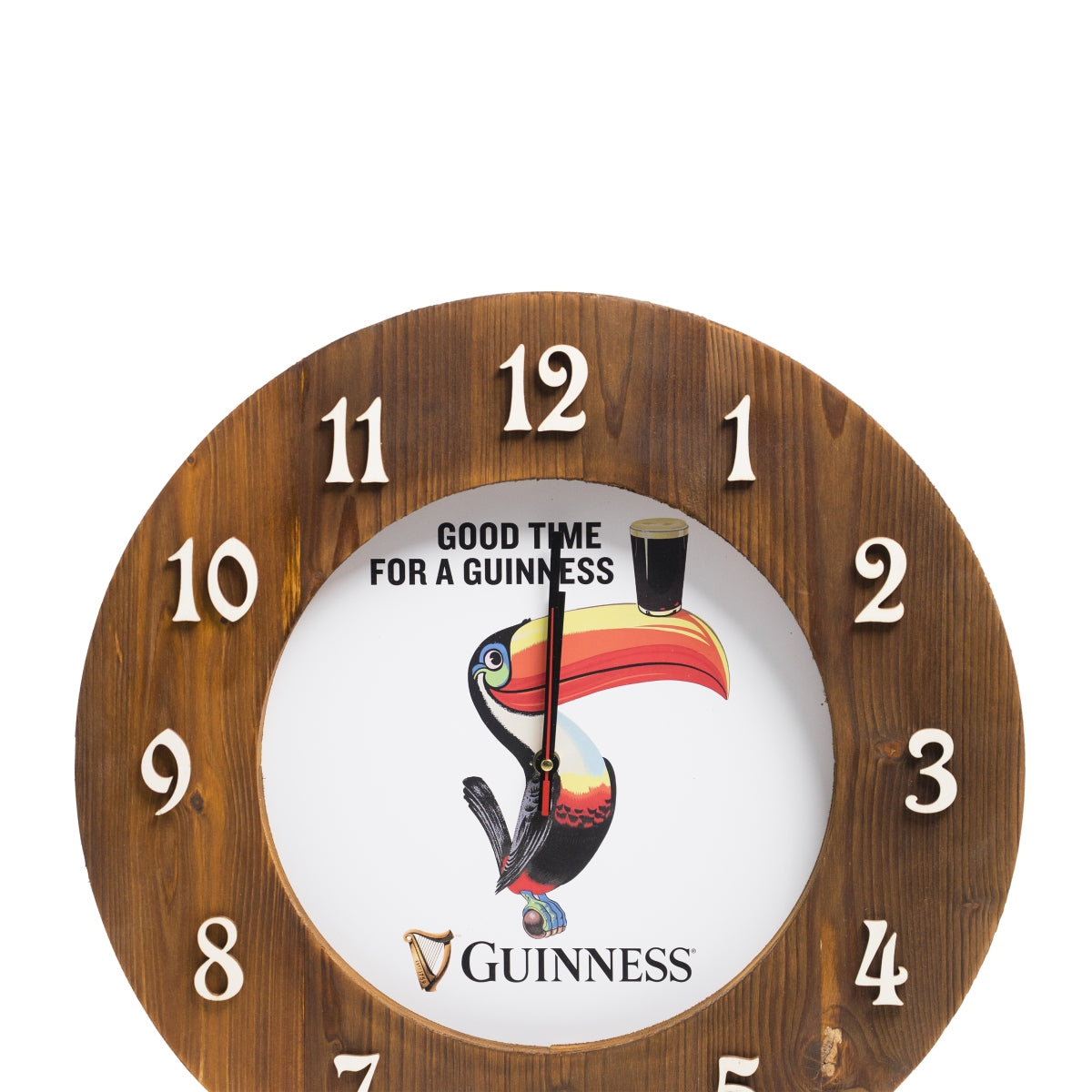 Horloge Guinness Beer 47 cm en bois, décoration murale pour bar, panneau publicitaire toucan, pour les fans – Vue 2