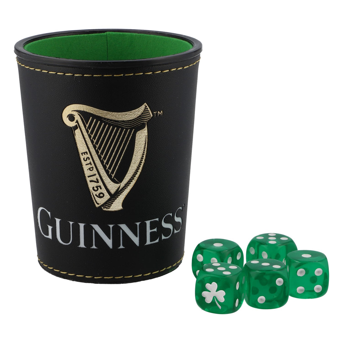 Jeu de dés Guinness Beer Cube Coupe à dés Soirée jeux Dés verts – Vue 2