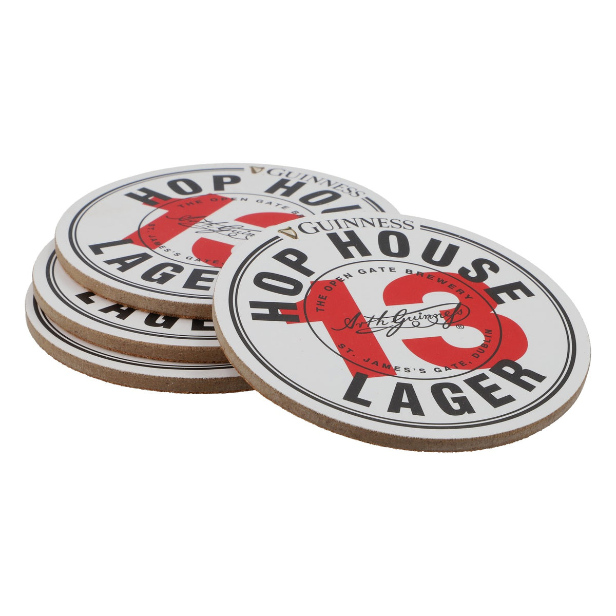 Guinness Hop House Bière 4 x sous-verres en liège Sous-verres en verre Sous-verres