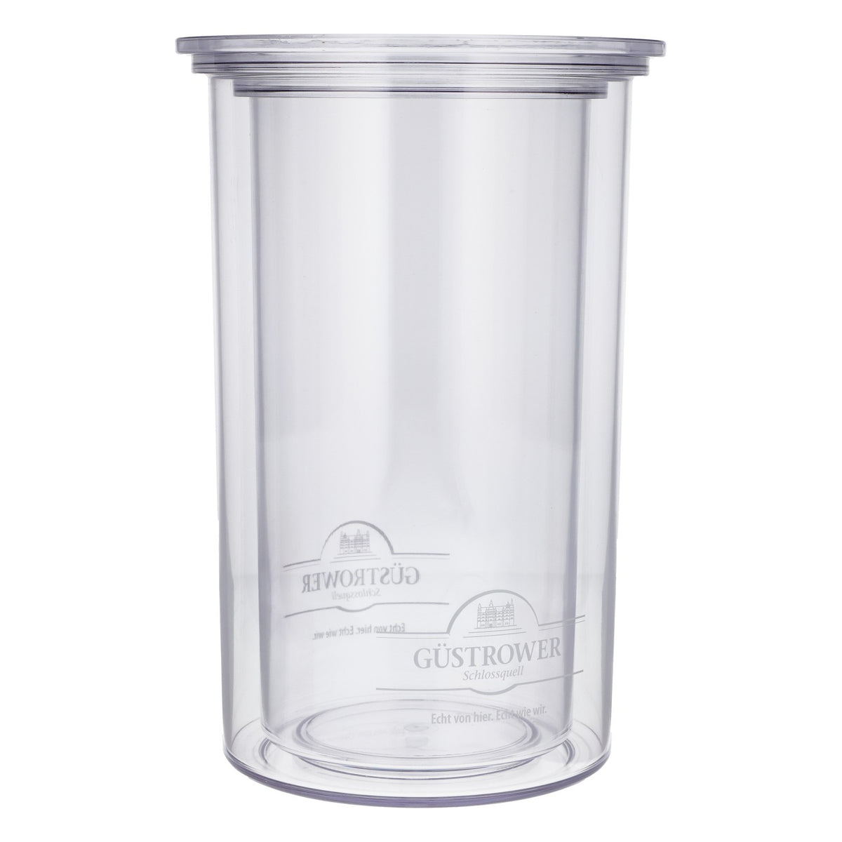 Güstrower Schlossquell  Refroidisseur de bouteilles à double paroi en acrylique  0,7 l / 1,0 l