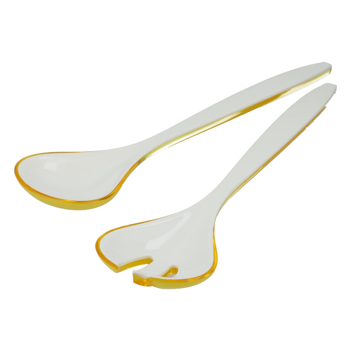 Couverts à salade Guzzini « Vintage » jaune/blanc 27,5 cm, couverts design en plastique
