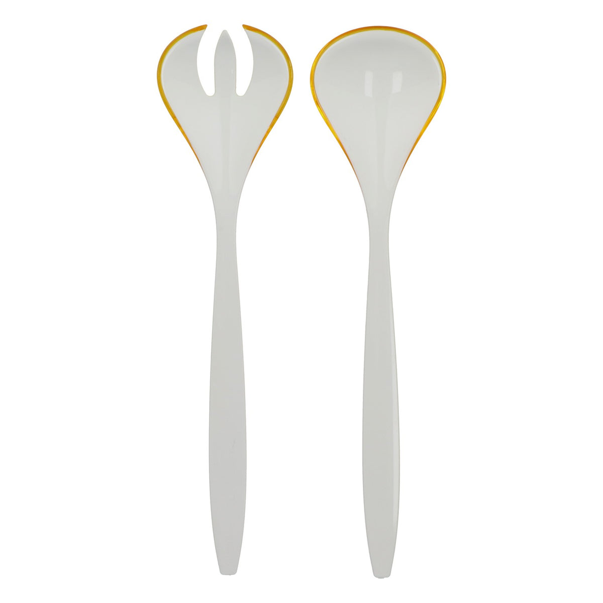 Couverts à salade Guzzini « Vintage » jaune/blanc 27,5 cm, couverts design en plastique – Vue 2