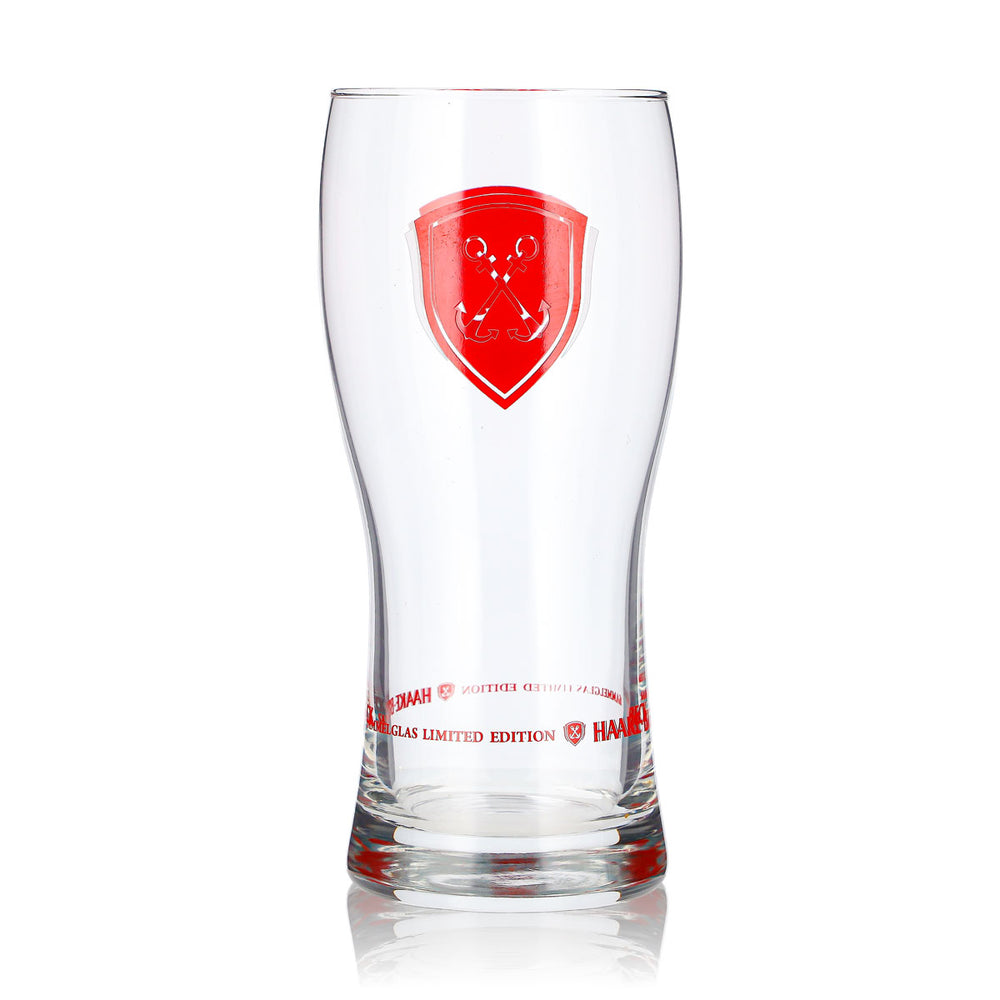 Verre à bière Haake Beck 0,38 l, logo rouge, verre de collection en édition limitée (1) Anker