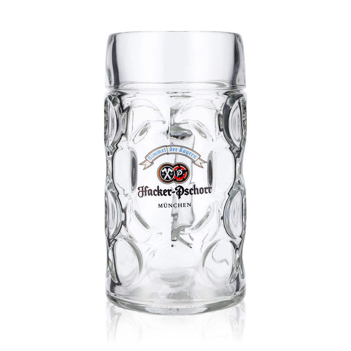 Verre à bière Hacker Pschorr 1 l, chope à bière, petite chope à bière, petit logo Munich