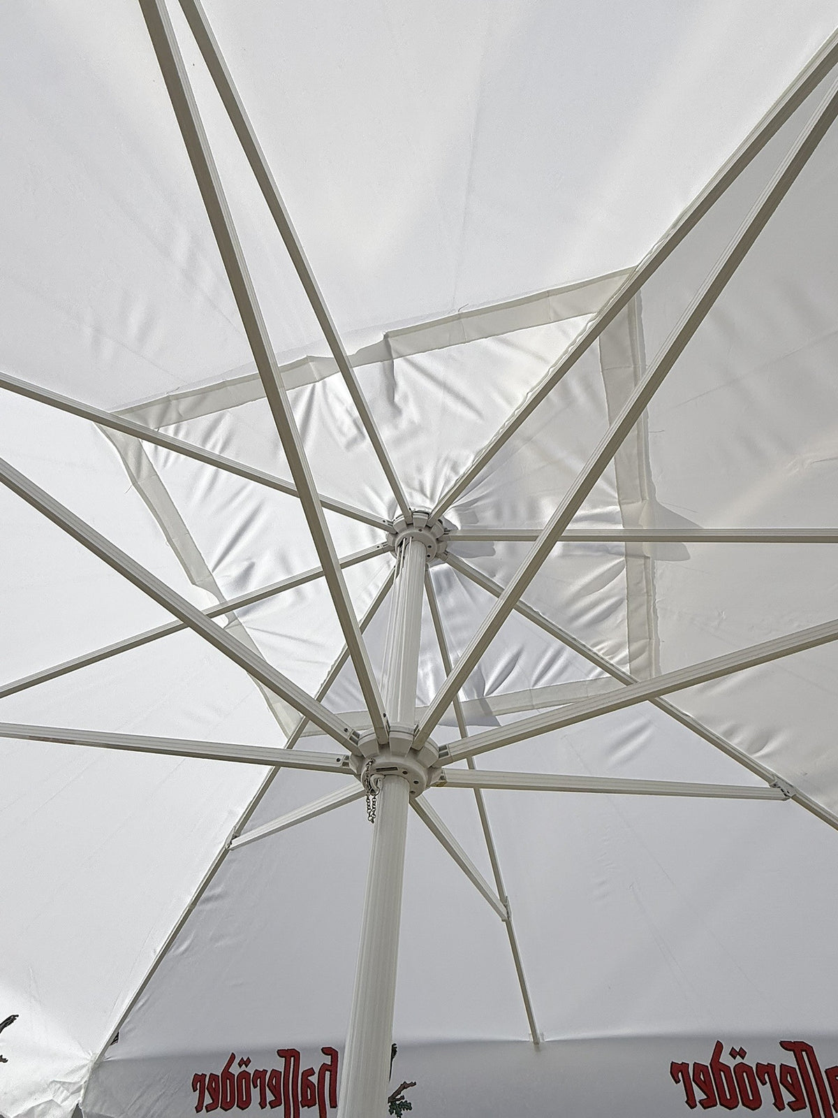 Parasol Hasseröder 4 x 4 m pour brasserie, restauration et café en plein air – Vue 2