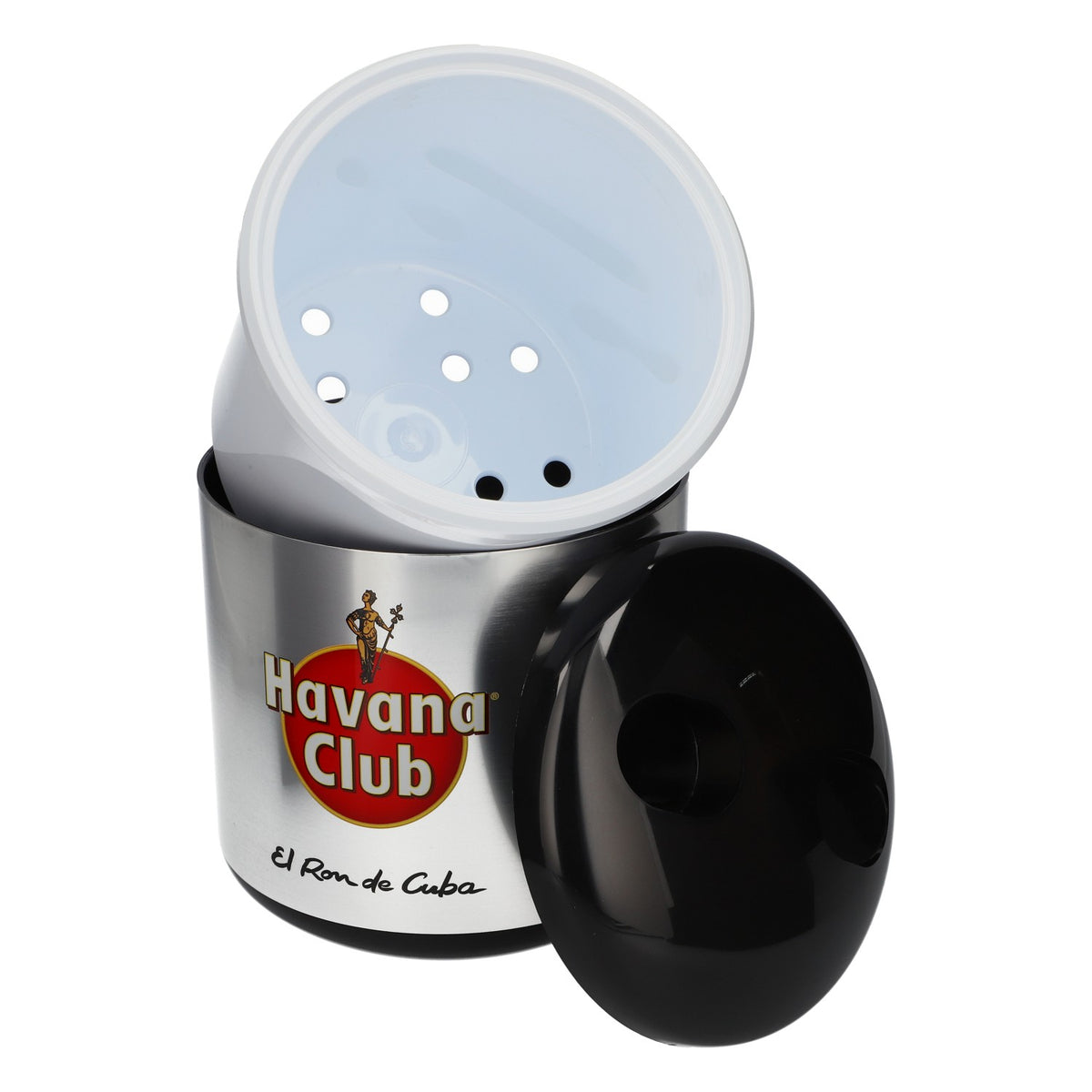 Havana Club Rum - Refroidisseur de bouteille « El Rom de Cuba » - Nouveau - Plastique argenté – Vue 4