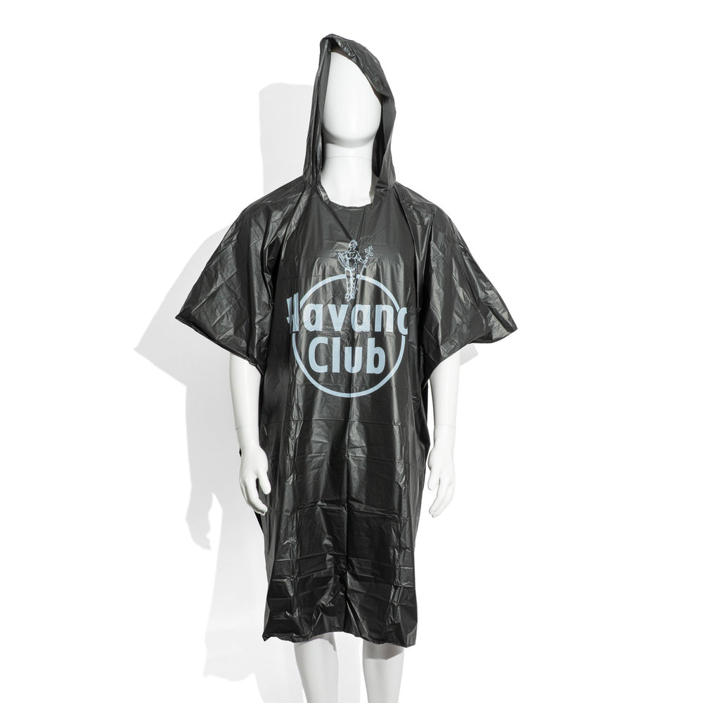 Poncho imperméable Havana Club Rum Festival Capuche Outdoor Noir