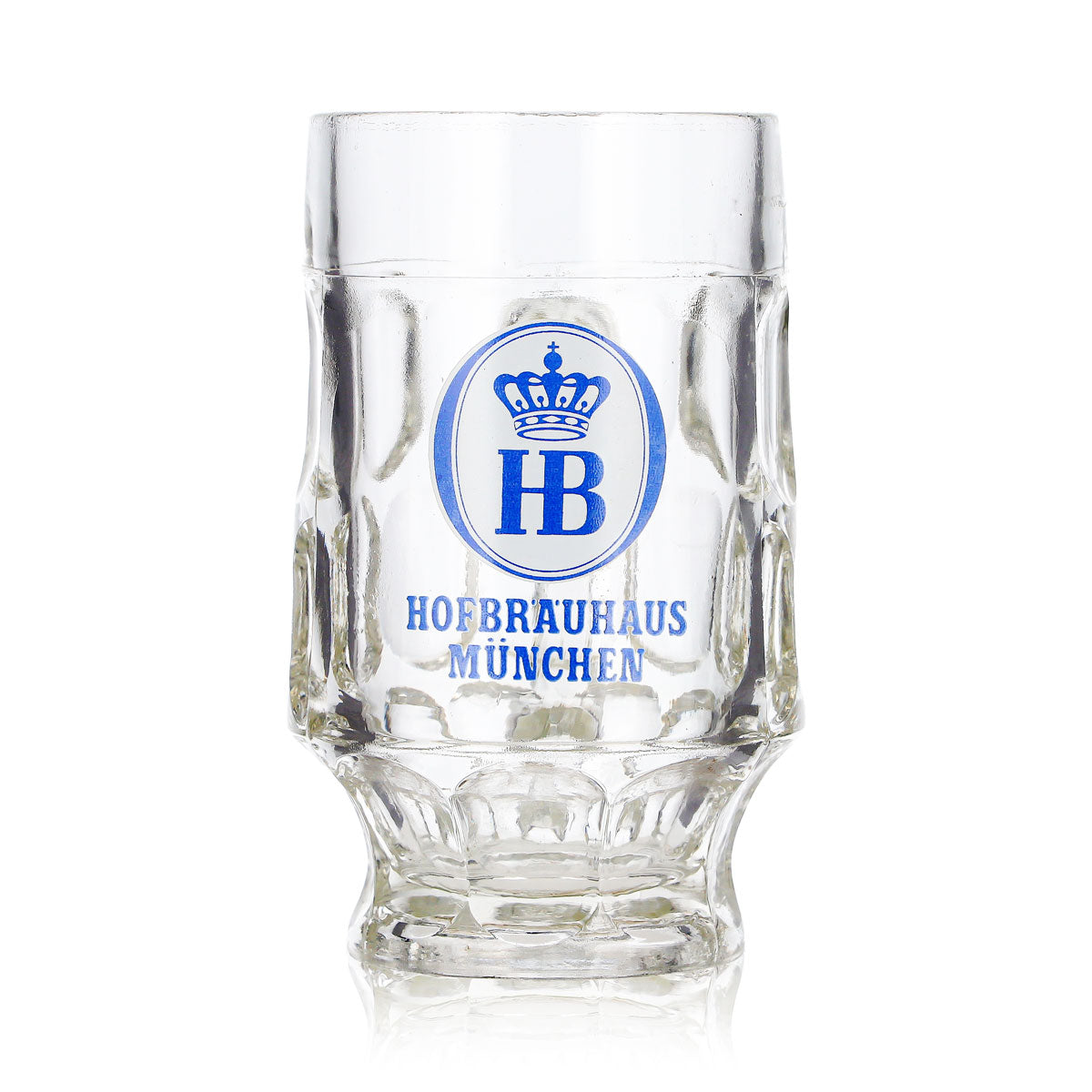 Verre à bière HB Munich 0,25 l, cruche, relief, logo bleu et blanc – Vue 2