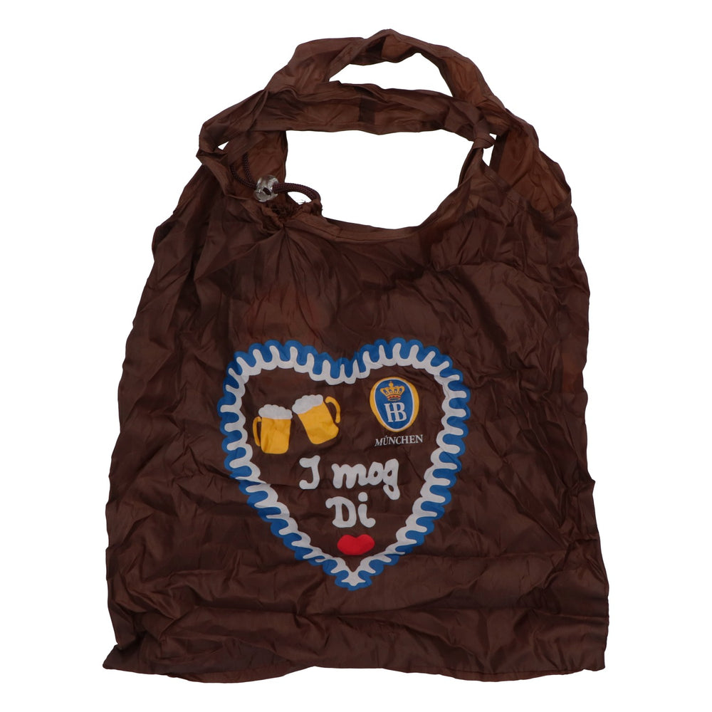 Sac à bière pliable HB Munich en forme de bouteille de bière « I mog Di » – Cœur – Cadeau – Bavière