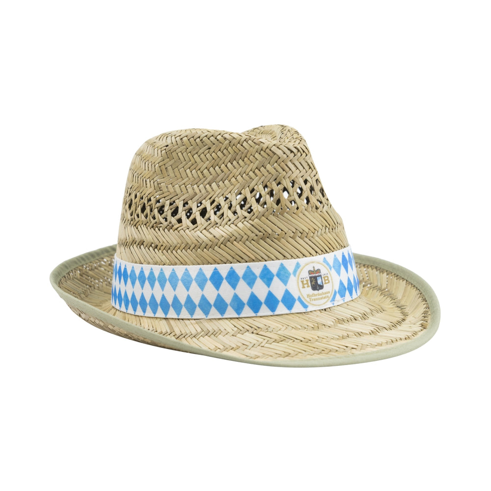 HB Traunstein Chapeau de paille Straw Hat Casquette Taille unique Fête populaire Bavière Soleil