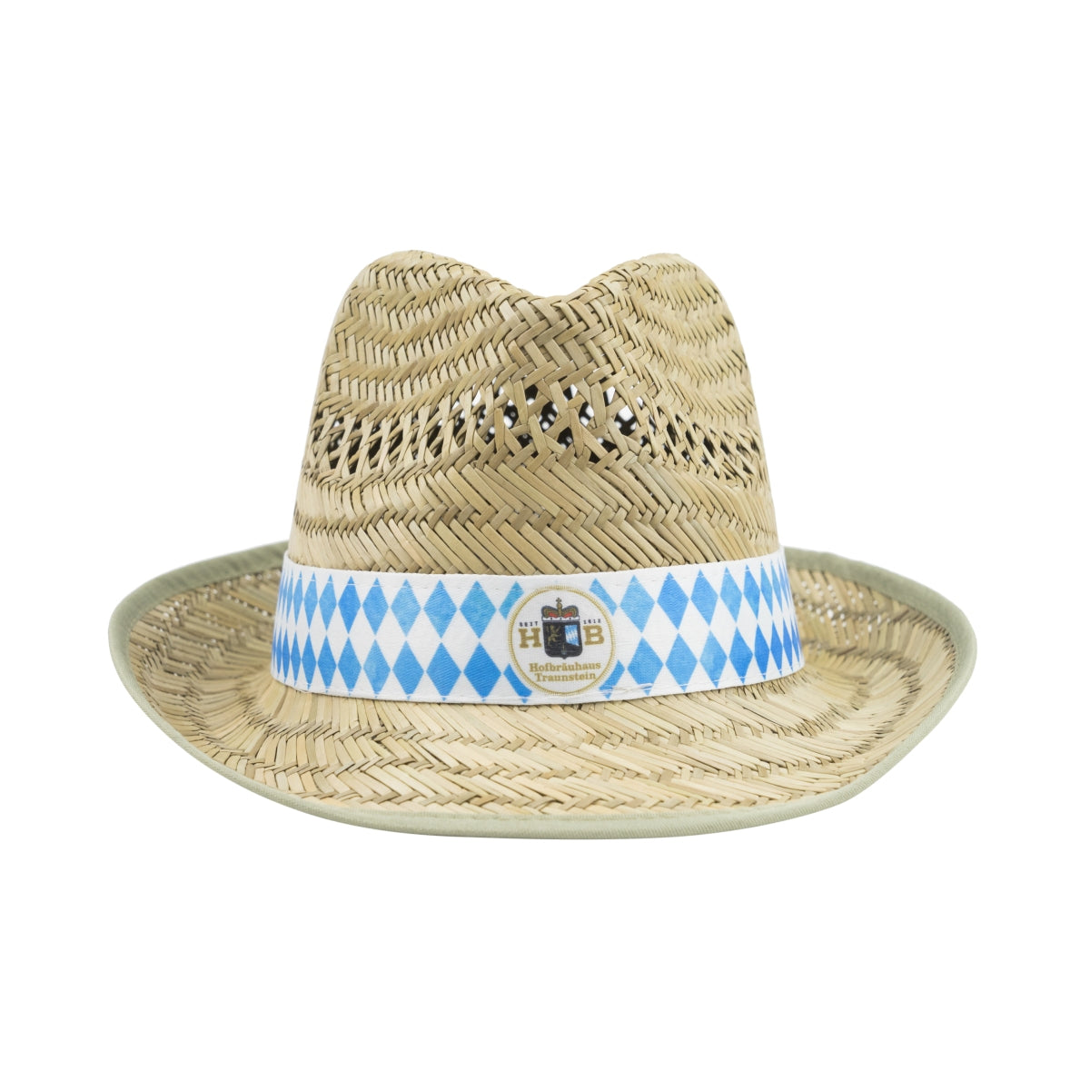 HB Traunstein Chapeau de paille Straw Hat Casquette Taille unique Fête populaire Bavière Soleil – Vue 2