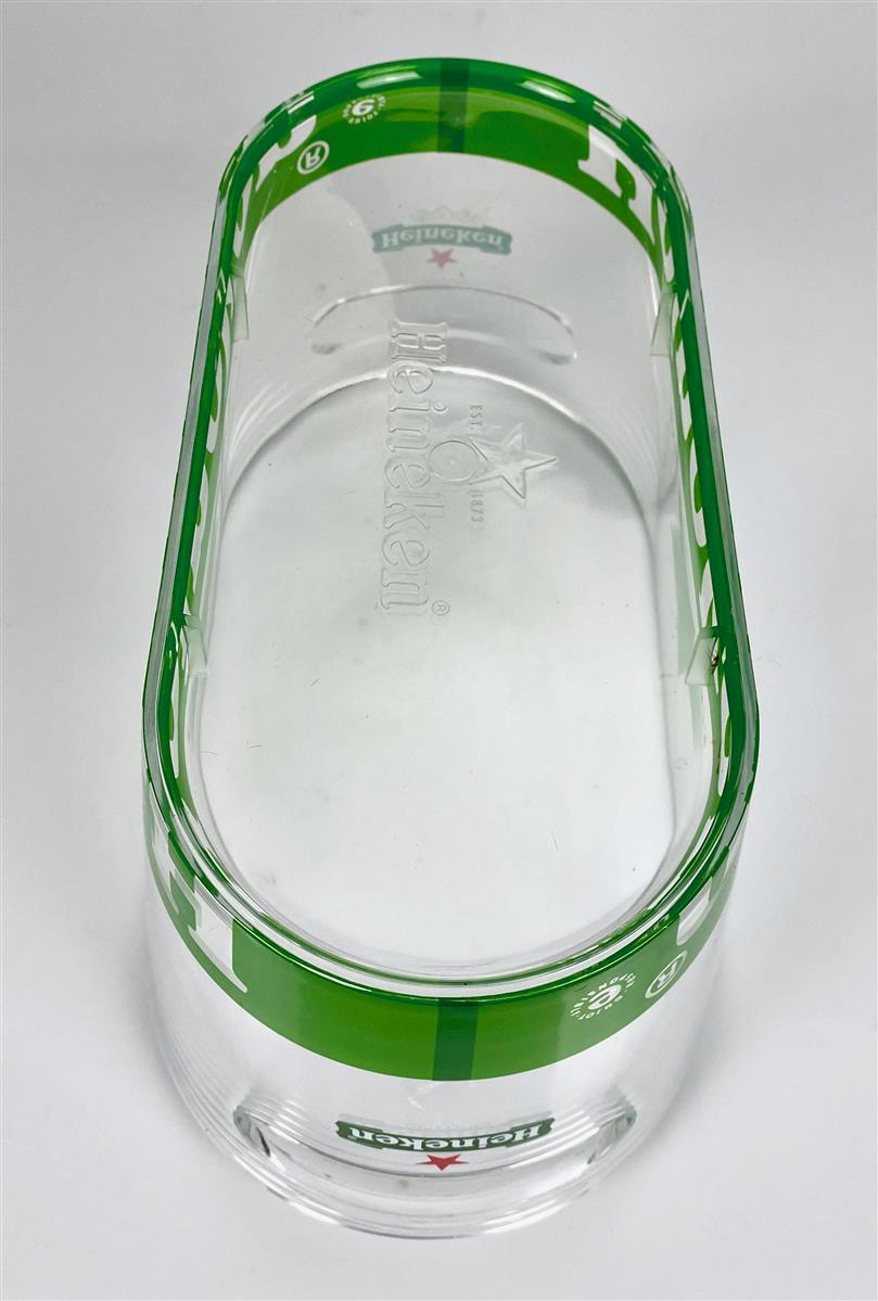 Heineken Bière Bac à glaçons Refroidisseur de bouteilles Acrylique petit vert transparent – Vue 3