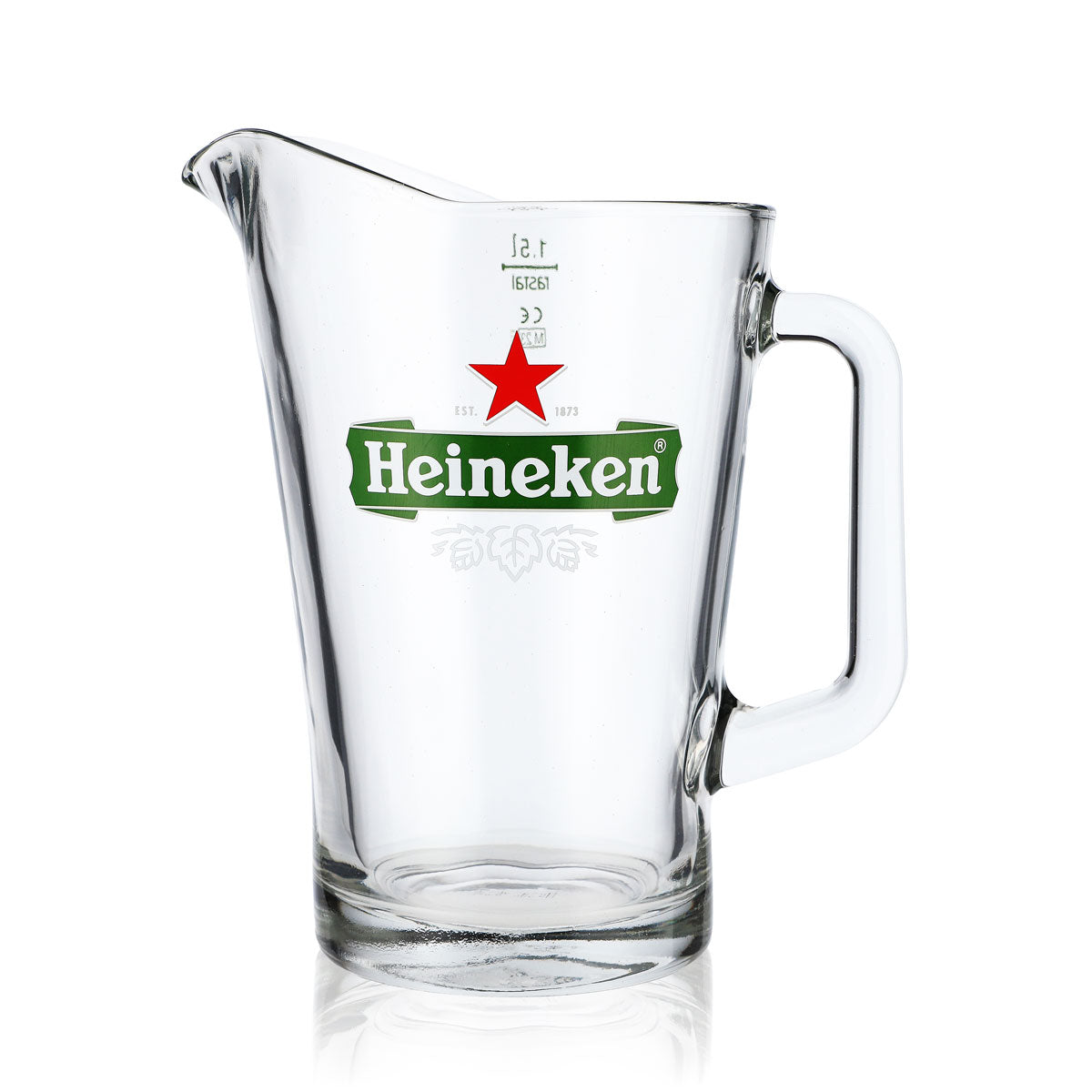 Bière Heineken Verre 1,5 l Carafe Pichet Verre à bière Logo feuille Rastal Lousiana