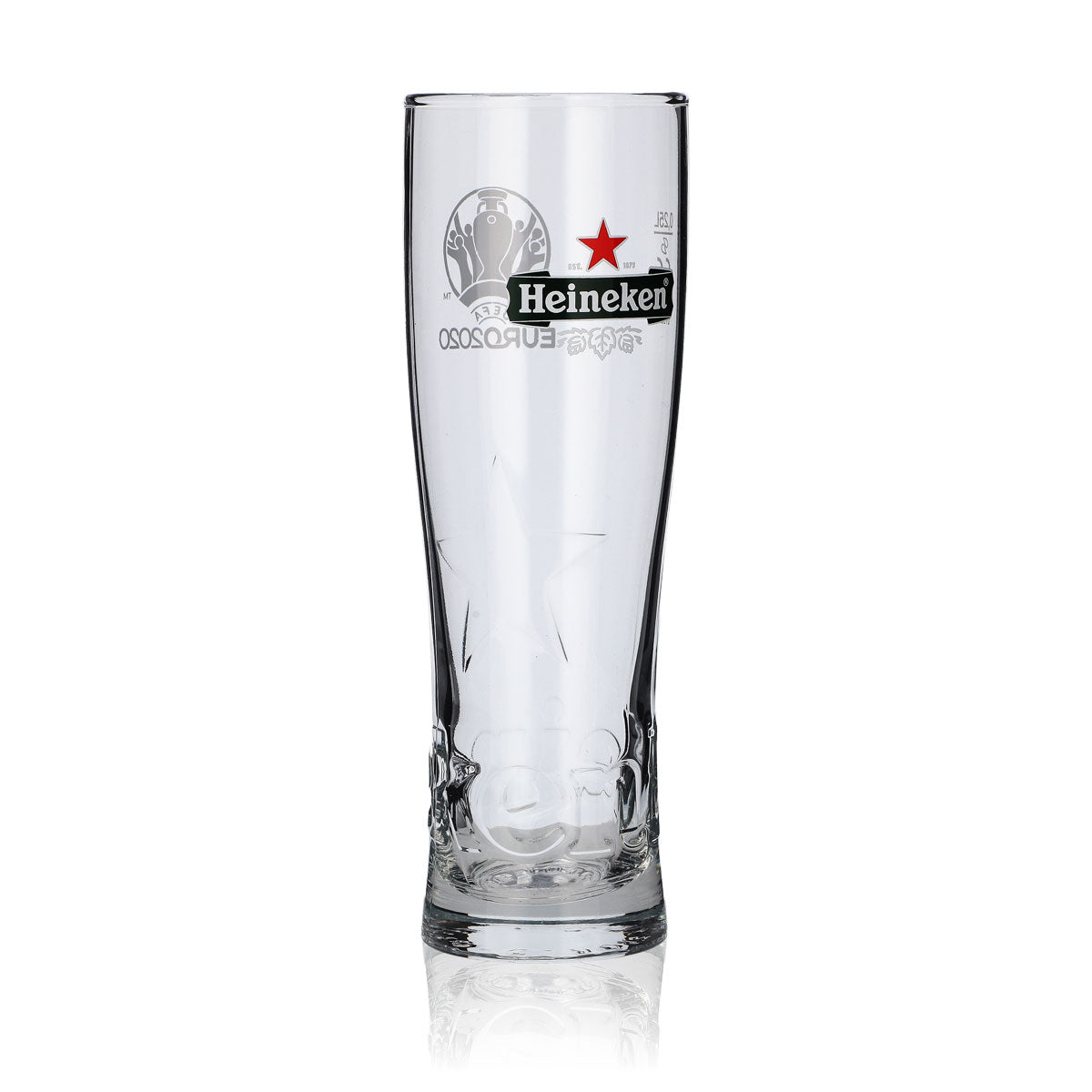 Verre à bière Heineken 0,25 l EURO 2020 Star Relief Glass Gläser Édition spéciale