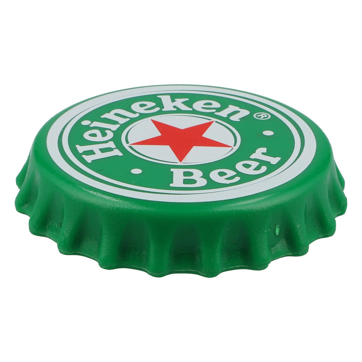 Ouvre-bouteille Heineken, pour capsules et capsules à vis, vert, en plastique et acier inoxydable