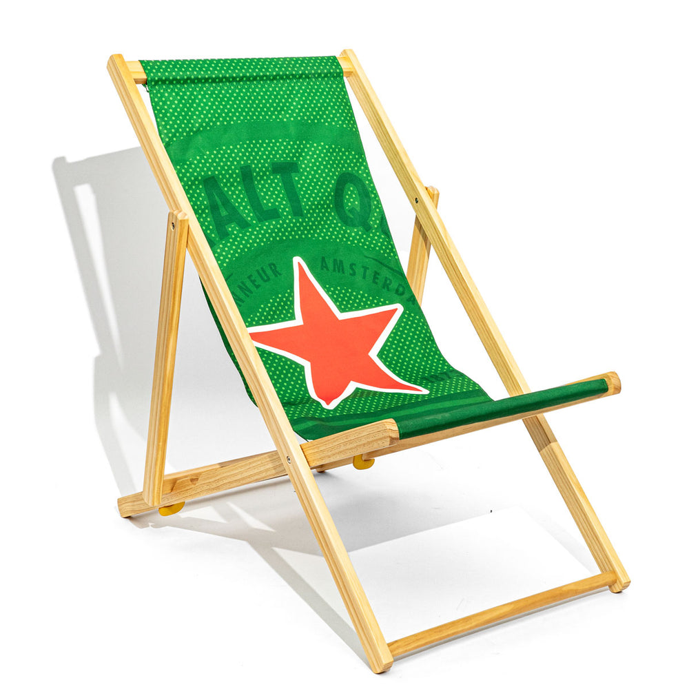Heineken Chaise longue Lounge Meubles Chaise pliante Bar de plage Chaise d'extérieur