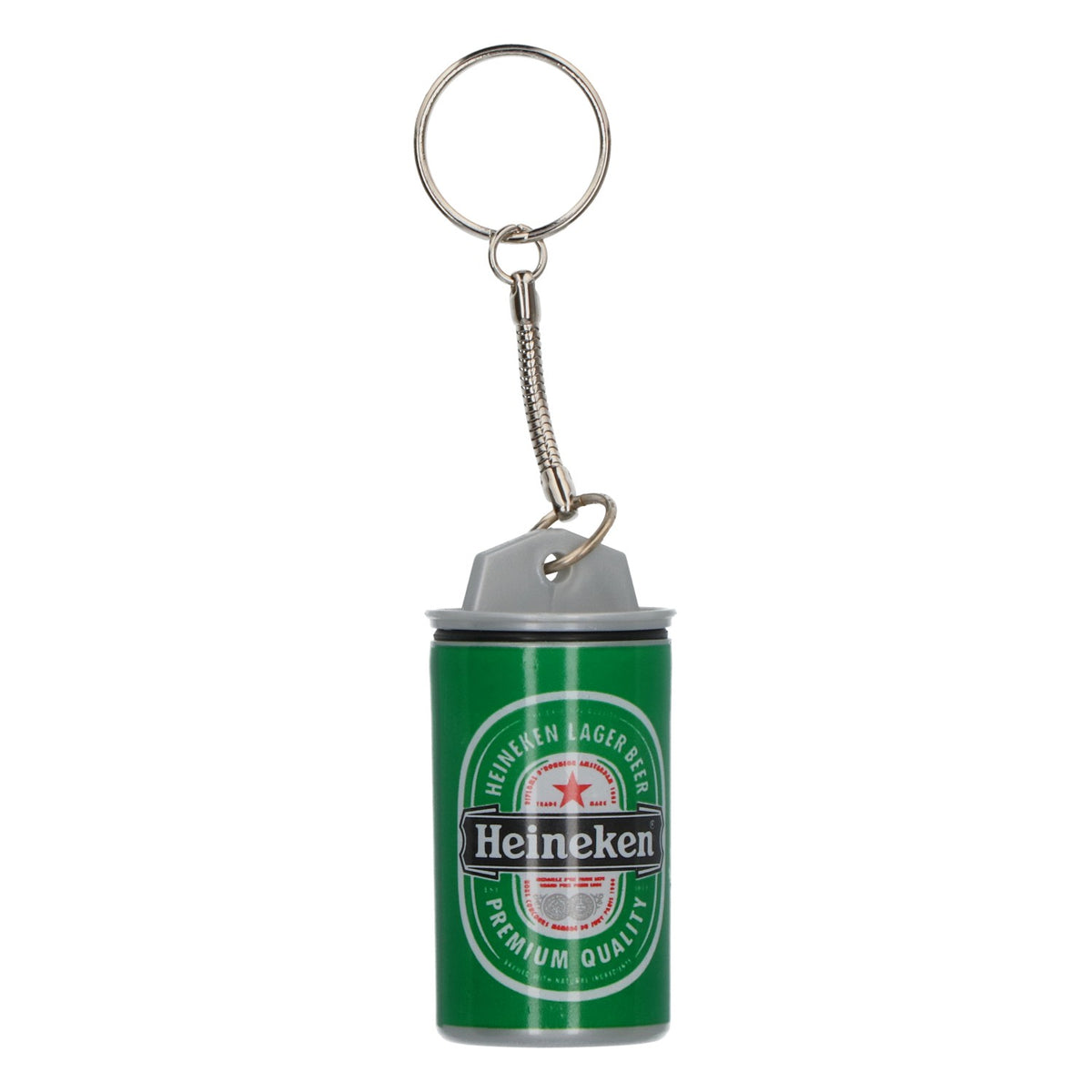 Porte-clés Heineken en forme de canette de bière, vert, en plastique, mini-canette