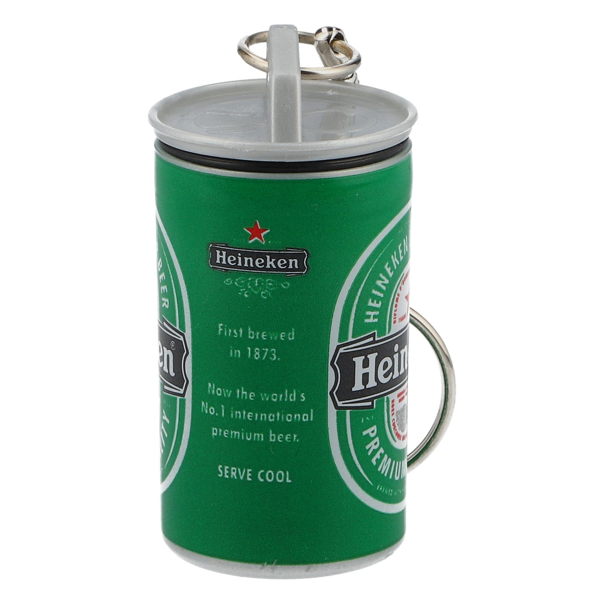 Porte-clés Heineken en forme de canette de bière, vert, en plastique, mini-canette – Vue 3
