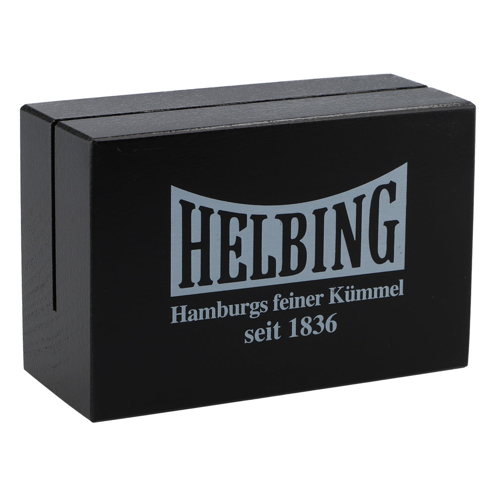 Helbing Kümmel Schnaps Porte-cartes de table noir carré