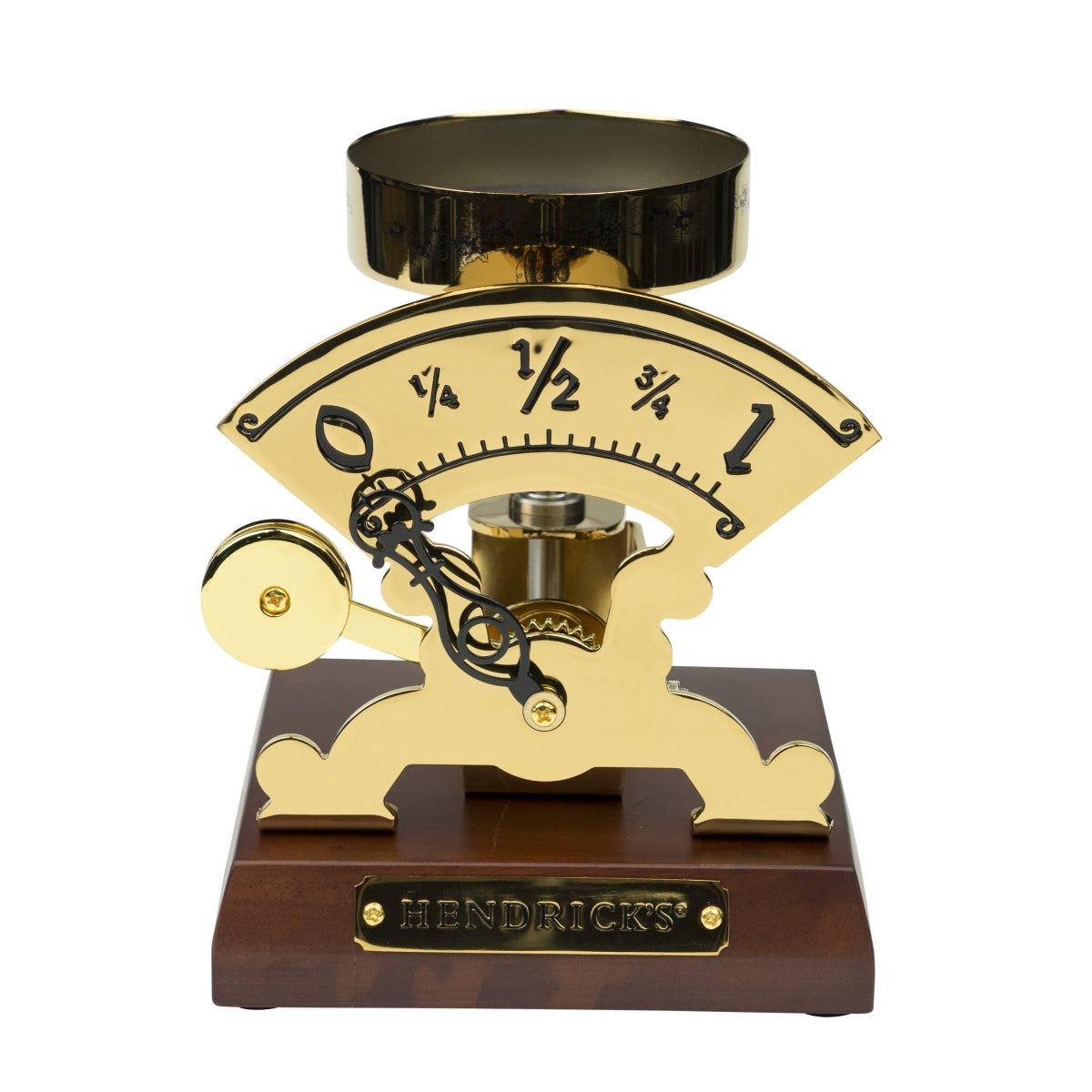 Hendricks Gin Glorifier Balance antique dorée Présentoir pour bouteille Rare