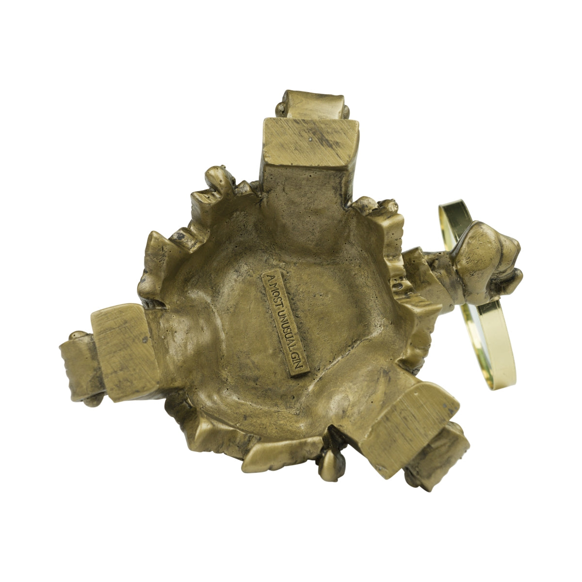 Hendricks Gin Glorifier Loupe Magnifier Gold Présentoir pour bouteilles Rare – Vue 3