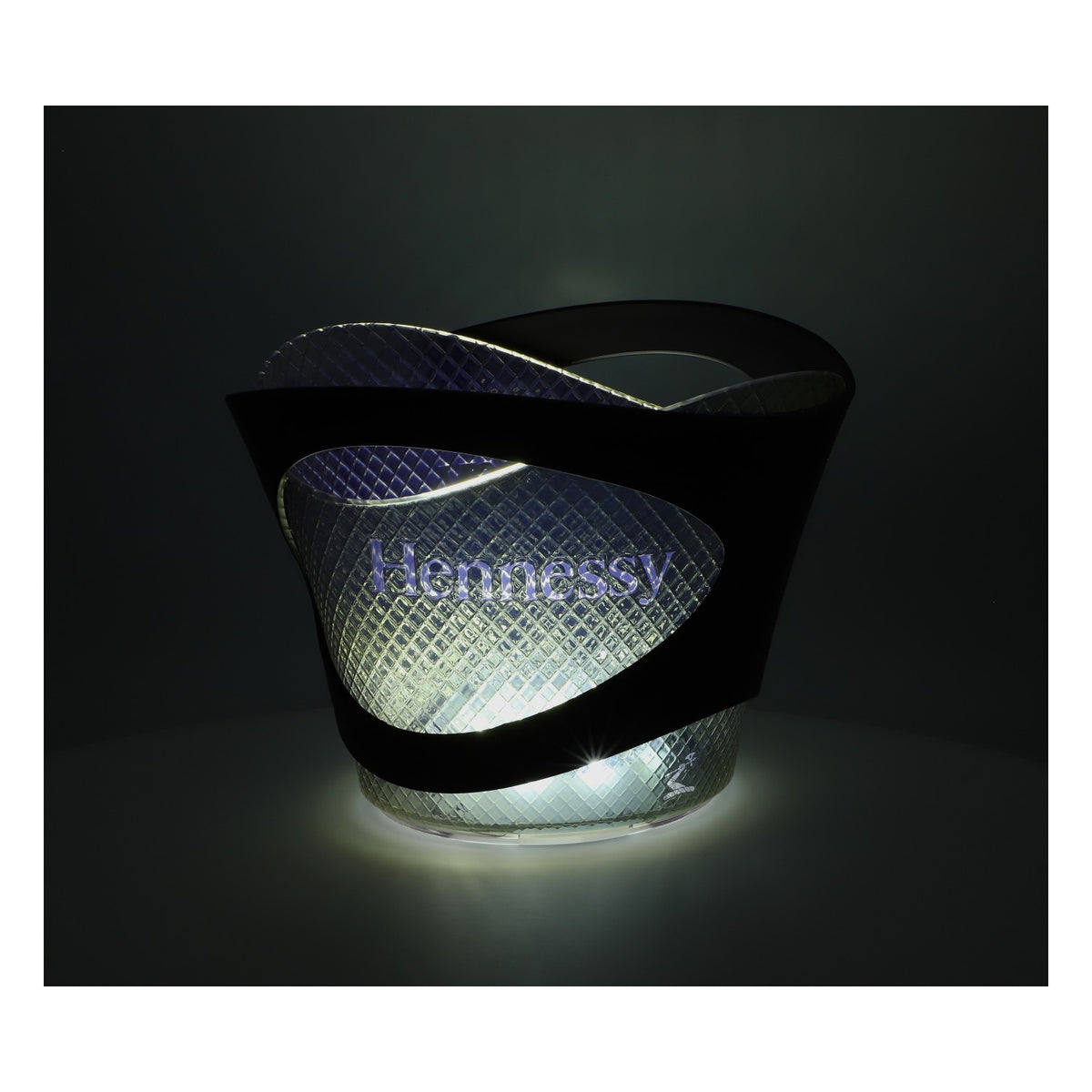 Hennessy Whiskey LED Refroidisseur Bac à glaçons Batterie rechargeable Or/Noir Grand format – Vue 5