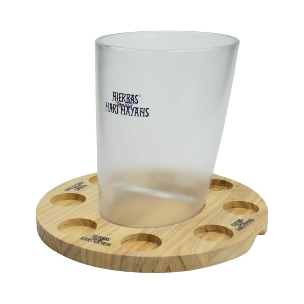 Refroidisseur pour liqueur aux herbes Hierbas + plateau en bois, glacière, refroidisseur de bouteille, bar, shot vintage
