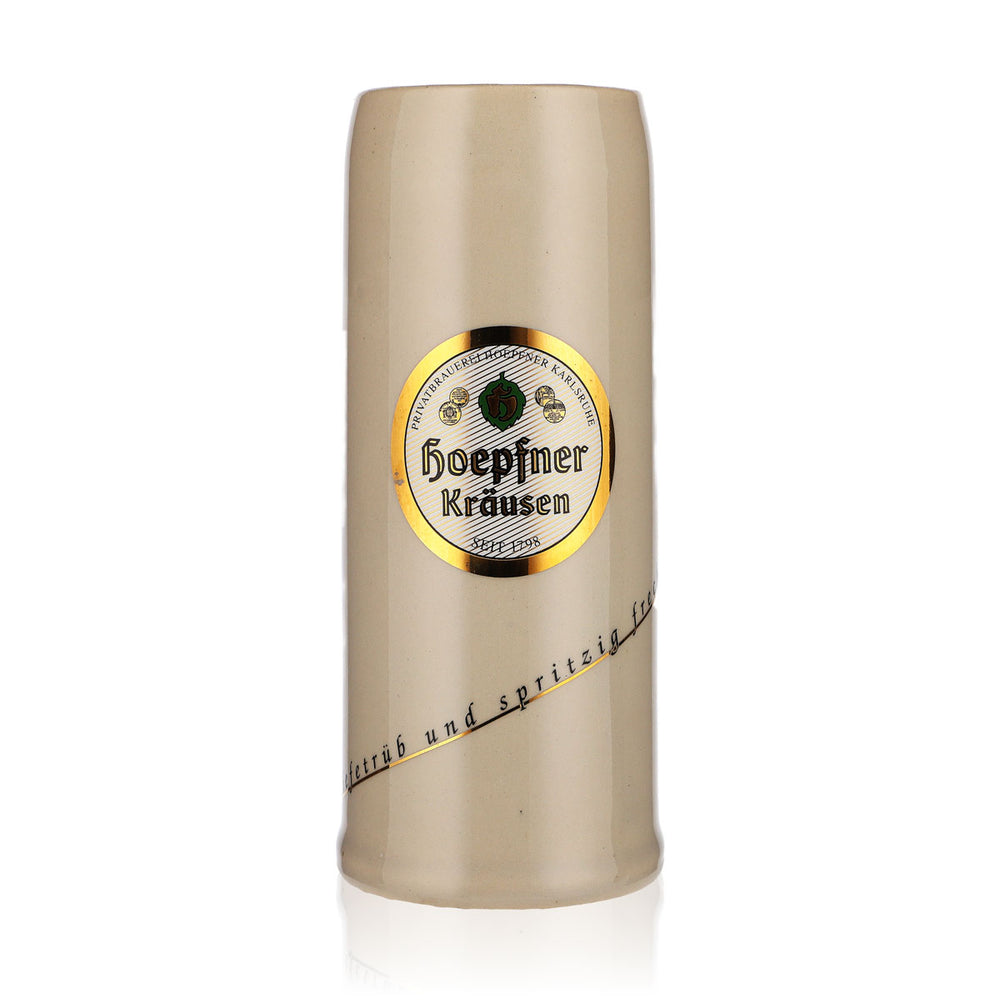 Verre à bière Hoepfner 0,5 l Chope à bière Chope en terre cuite Verre de collection « Hoepfner Kräusen »