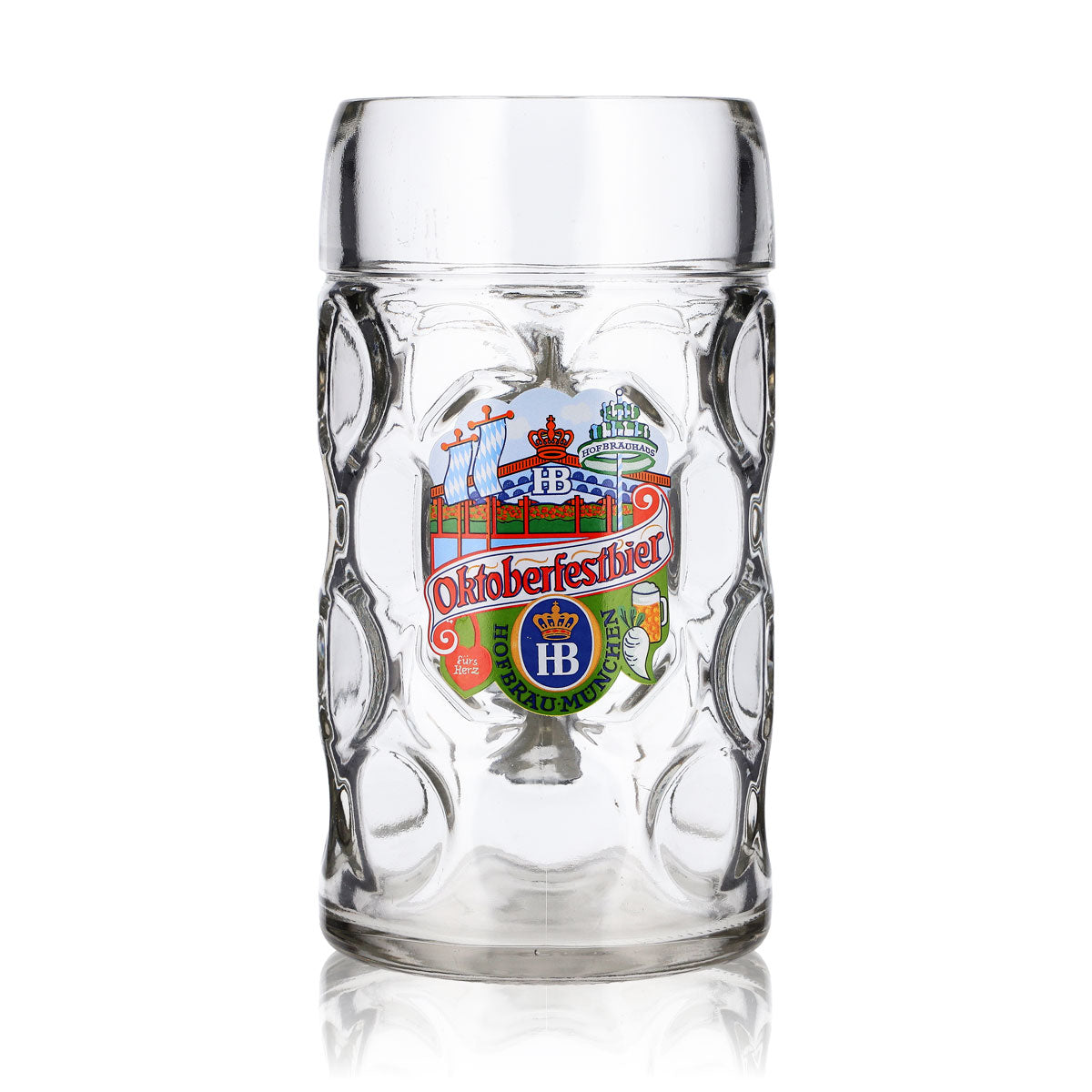 Verre à bière Hofbräu de Munich, chope de 1 l, bière de l'Oktoberfest pour le cœur