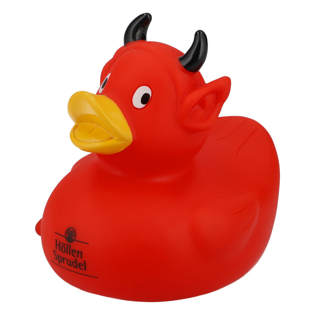 Canard en caoutchouc « Höllensprudel Devil » - Canard de bain - Canard couineur - Rouge - Cornes - Trident