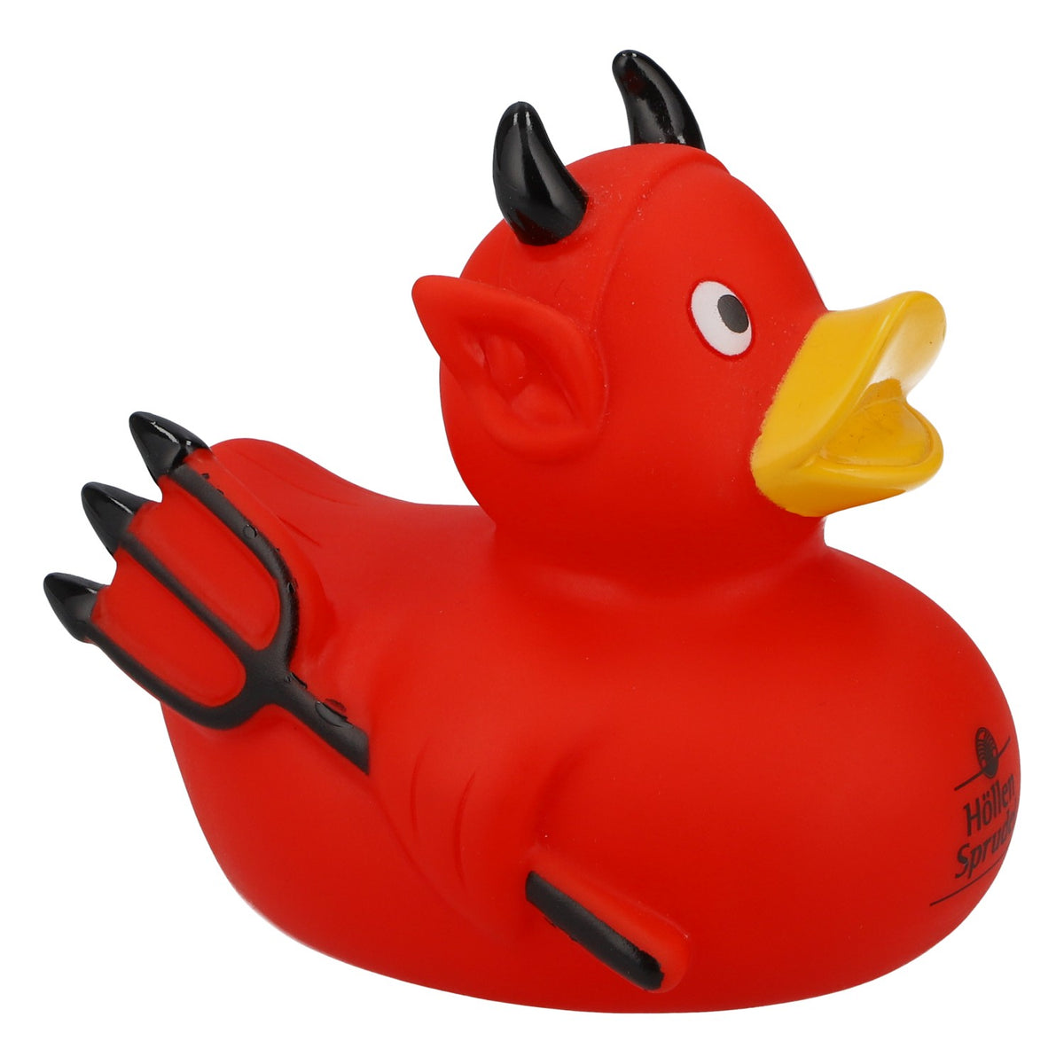 Canard en caoutchouc « Höllensprudel Devil » - Canard de bain - Canard couineur - Rouge - Cornes - Trident – Vue 4