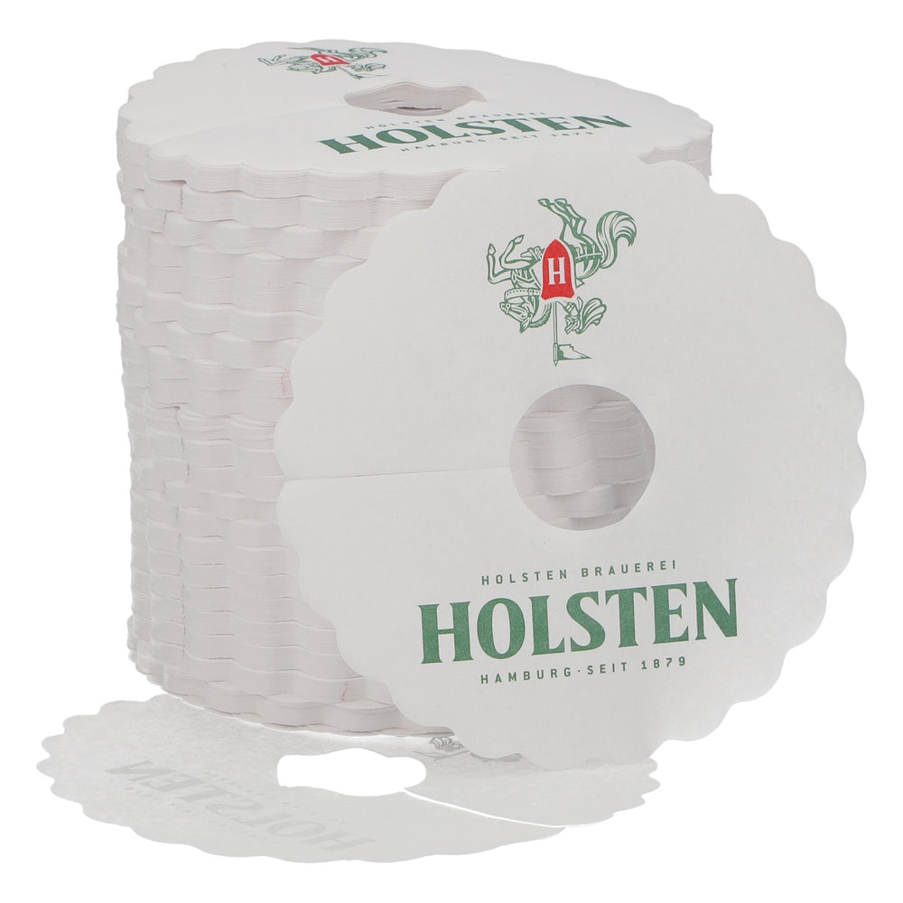 Sous-verres Holsten pour bière, napperons en papier, neufs, blancs, sous-verres de bière