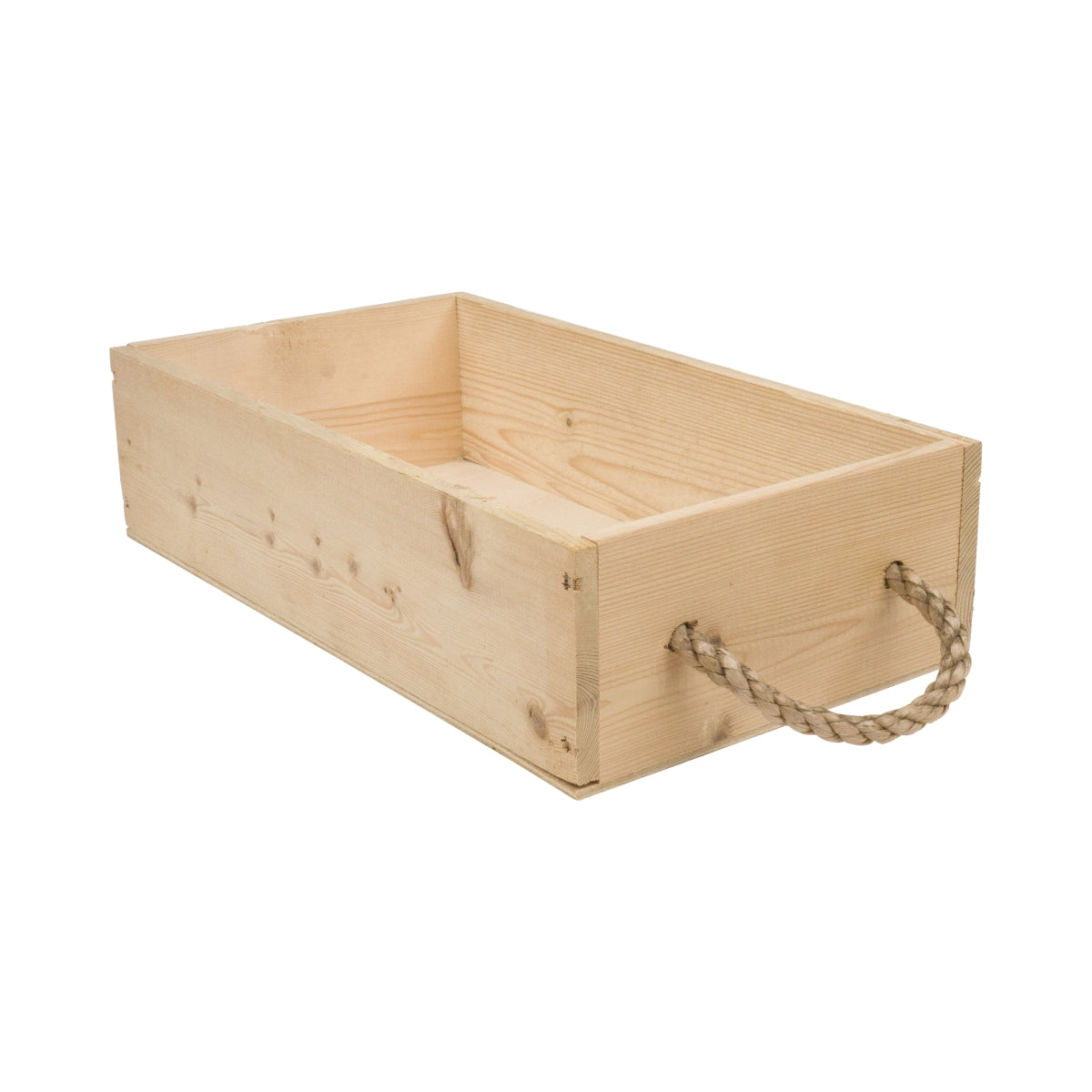 Coffret cadeau en bois Boîte décorative 33 x 18 cm Poignée en bois Corde en chanvre Bouteille de vin Cadeau