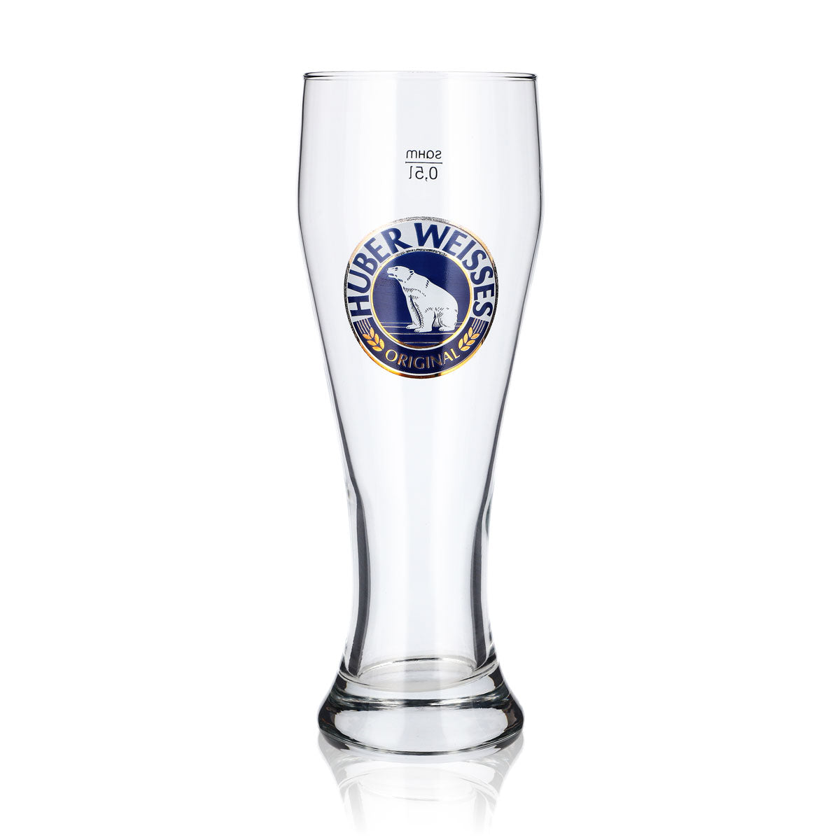 Verre à bière Huber Weisse 0,5 l, verre à bière de blé, verre à bière de blé crémeuse, verre à bière de blé à levure