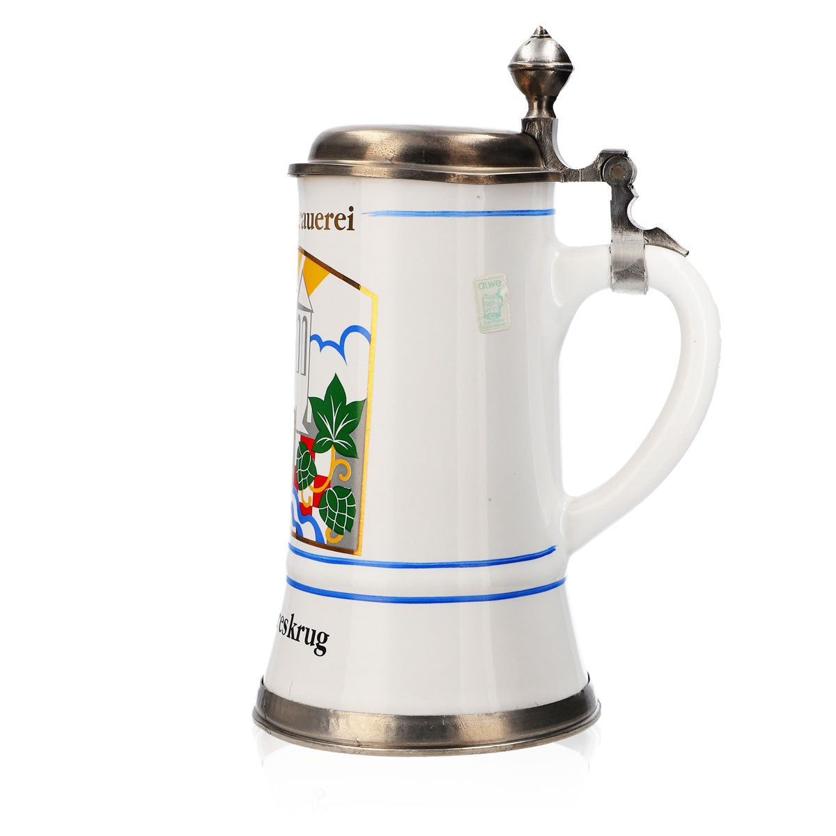 Verre à bière Iserlohner Chope annuelle 2000 Chope en grès Seidel Couvercle en étain 0,65 l Chope – Vue 5