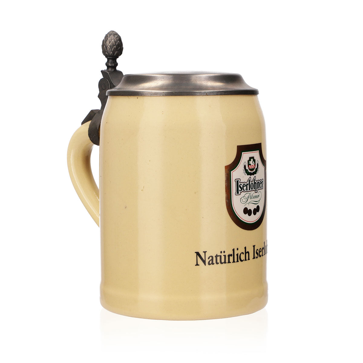 Verre à bière Iserlohner, chope en grès avec couvercle en étain, 0,63 l, chope « Natürlich Iserloh » – Vue 2