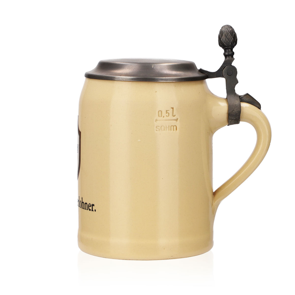 Verre à bière Iserlohner, chope en grès avec couvercle en étain, 0,63 l, chope « Natürlich Iserloh » – Vue 5