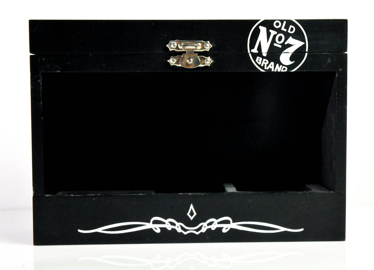 Coffret cadeau Jack Daniels en bois véritable Fine Family, lot de 3 miniatures – Vue 5