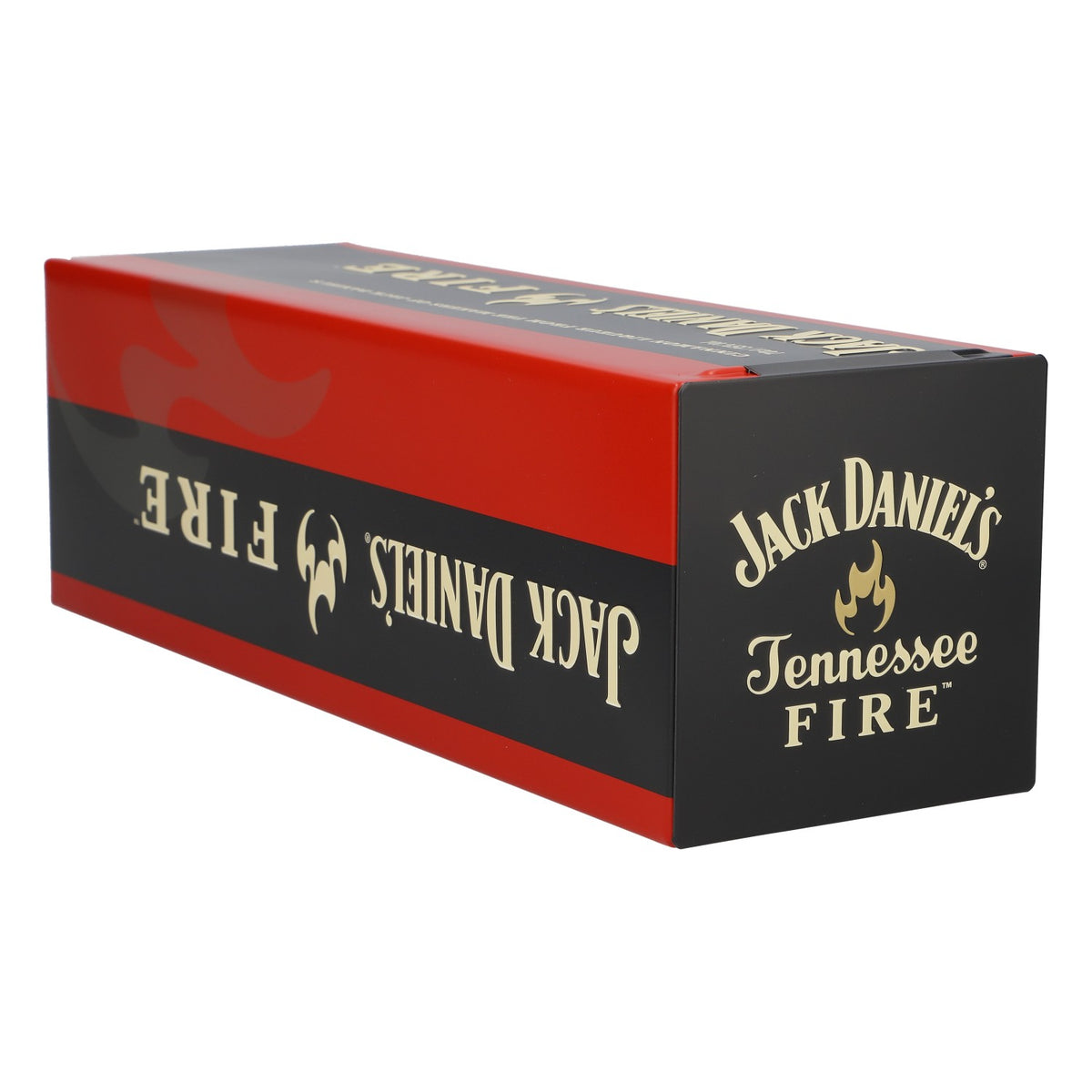 Boîte métallique Jack Daniels Whiskey rouge feu/noir Décoration – Vue 4