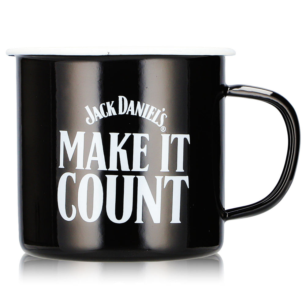 Verre à whisky Jack Daniels 0,54 l, tasse « MAKE IT COUNT » noire