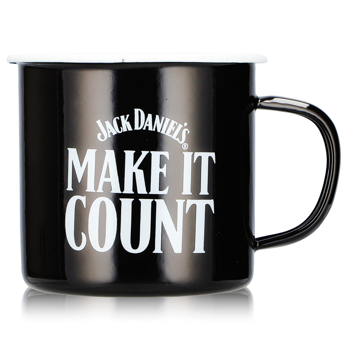 Verre à whisky Jack Daniels 0,54 l, tasse « MAKE IT COUNT » noire