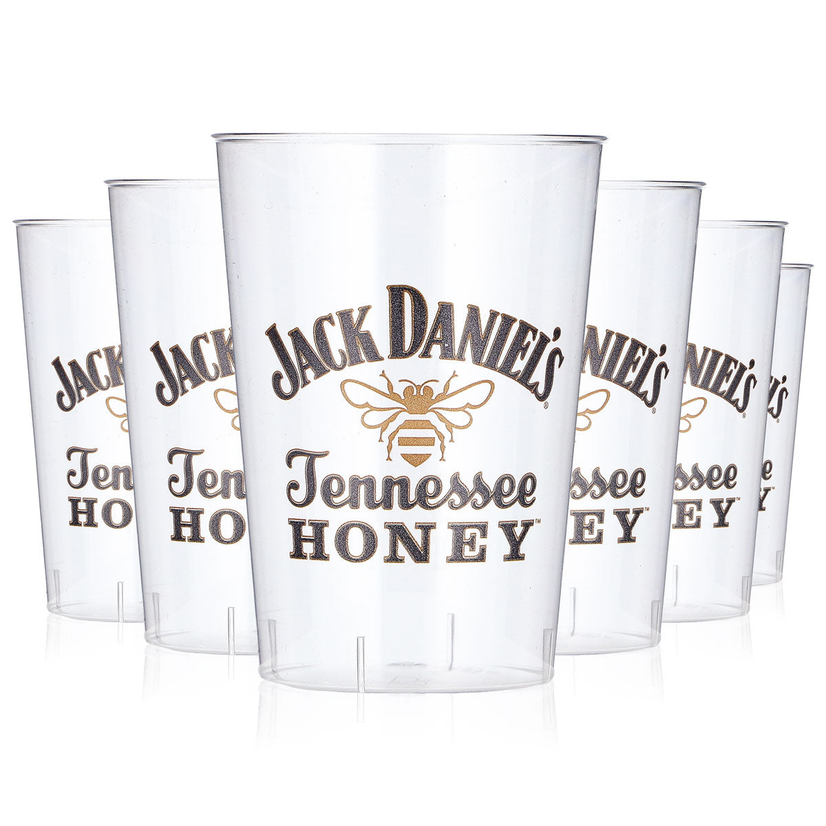 Verre à whisky Jack Daniels, lot de 40, 0,1 l, logo « Honey », gobelets jetables en plastique